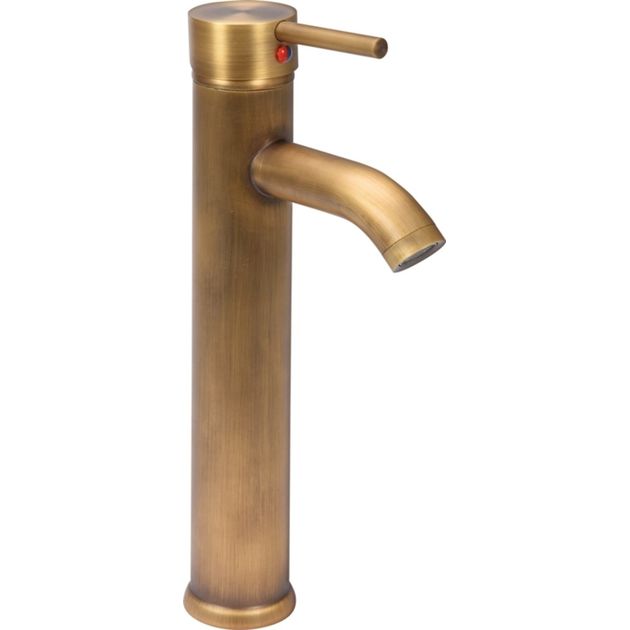 Смеситель FALA для раковины, высокий RETRO BRONZE 2 с шаровым краном, фото  | SNABZHENIE.com.ua