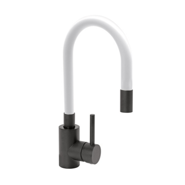 Смеситель FALA BLACK FLEXIBLE для раковины с гибким шлангом, фото  | SNABZHENIE.com.ua
