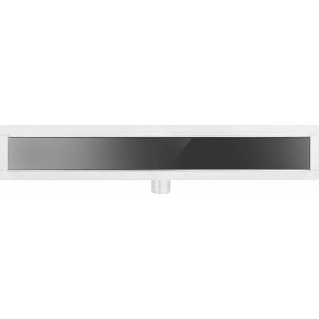 Линейный напольный трап из нерж. стали FALA WET-DRY BLACK GLASS; 60х7х2 см, сифон 52 мм, фото  | SNABZHENIE.com.ua