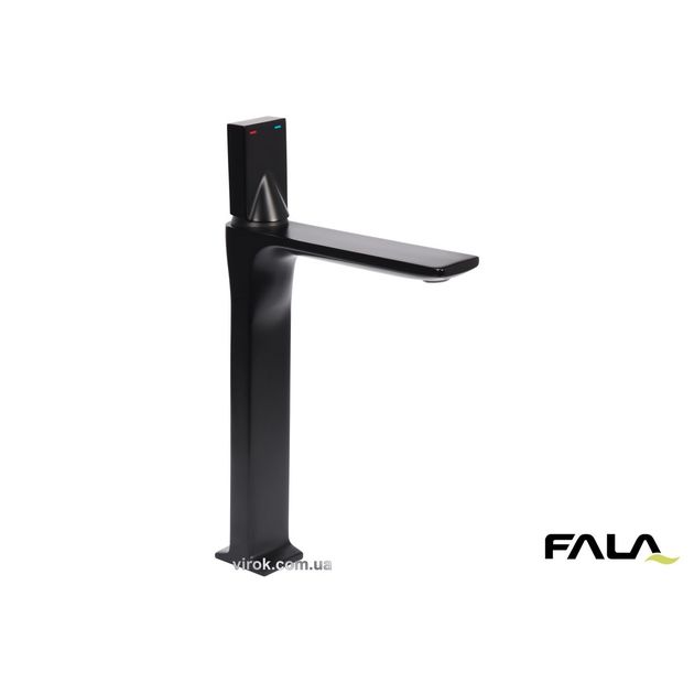 Смеситель для умывальника FALA высокий NOIR 2 с шаровым регулятором, фото  | SNABZHENIE.com.ua
