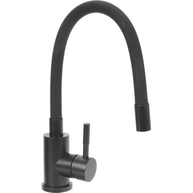 Смеситель FALA BLACK FLEXIBLE для раковины с черным шлангом, фото  | SNABZHENIE.com.ua