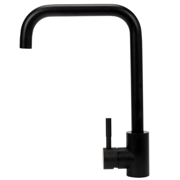 Смеситель для раковины STEELY BLACK 2 FALA с шаровым краном, черный, фото , изображение 2 | SNABZHENIE.com.ua