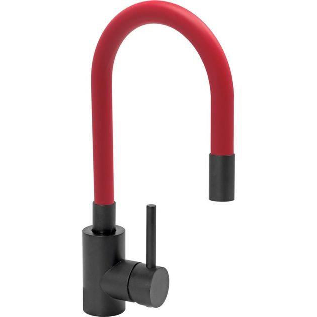 Смеситель FALA BLACK FLEXIBLE для раковины с гибким шлангом, фото  | SNABZHENIE.com.ua