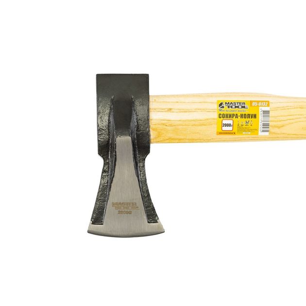Топор-колун MASTERTOOL 2000 г, рукоятка 900 мм, дерево, 05-0132, фото , изображение 3 | SNABZHENIE.com.ua Топор-колун MASTERTOOL 2000 г, рукоятка 900 мм, дерево, 05-0132, фото , изображение 3 | SNABZHENIE.com.ua