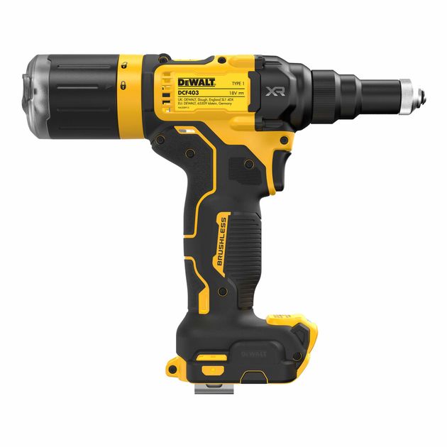 Заклепочник акумуляторний безщітковий DeWALT DCF403NT, фото , зображення 4 | SNABZHENIE.com.ua Заклепочник акумуляторний безщітковий DeWALT DCF403NT, фото , зображення 4 | SNABZHENIE.com.ua