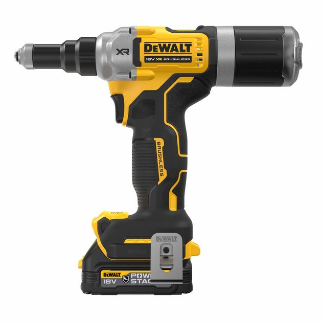 Заклепочник акумуляторний безщітковий DeWALT DCF414E2GT, фото , зображення 2 | SNABZHENIE.com.ua Заклепочник акумуляторний безщітковий DeWALT DCF414E2GT, фото , зображення 2 | SNABZHENIE.com.ua