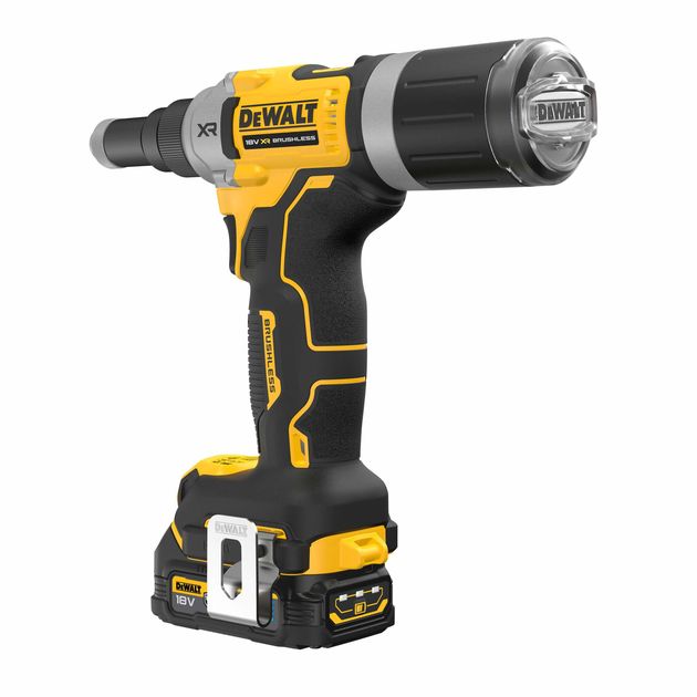 Заклепочник акумуляторний безщітковий DeWALT DCF414E2GT, фото , зображення 5 | SNABZHENIE.com.ua Заклепочник акумуляторний безщітковий DeWALT DCF414E2GT, фото , зображення 5 | SNABZHENIE.com.ua