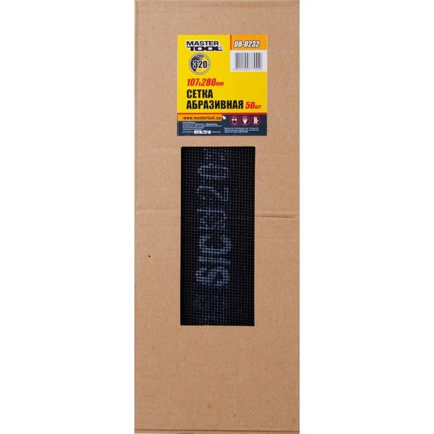 Сетка абразивная MASTERTOOL 320, 107х280 мм, 08-0232, фото  | SNABZHENIE.com.ua