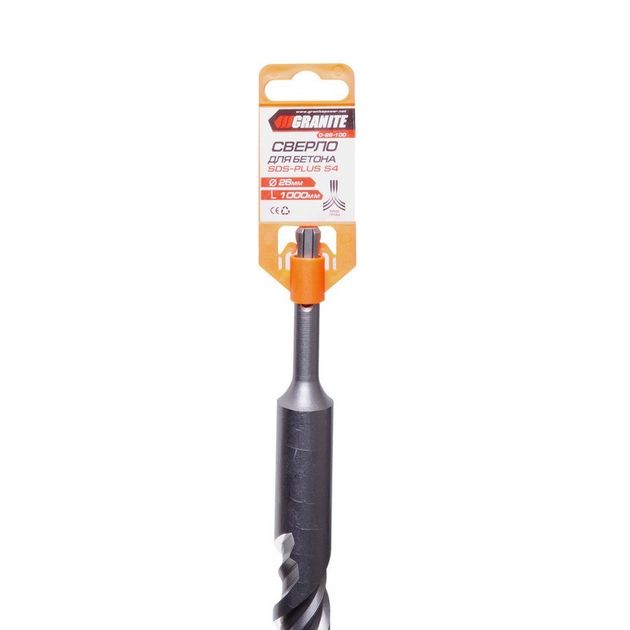 Сверло для бетона GRANITE SDS-PLUS S4 26х1000 мм 0-26-100, фото , зображення 2 | SNABZHENIE.com.ua Сверло для бетона GRANITE SDS-PLUS S4 26х1000 мм 0-26-100, фото , зображення 2 | SNABZHENIE.com.ua