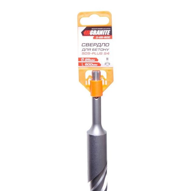 Сверло для бетону GRANITE SDS-PLUS S4 25х600 мм 0-25-600, фото , зображення 2 | SNABZHENIE.com.ua Сверло для бетону GRANITE SDS-PLUS S4 25х600 мм 0-25-600, фото , зображення 2 | SNABZHENIE.com.ua