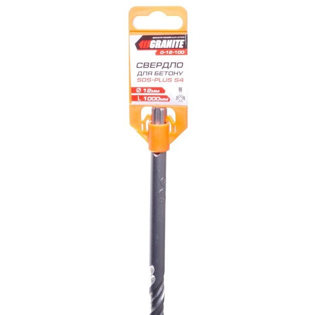Сверло для бетона GRANITE SDS-PLUS S4 12х1000 мм 0-12-100, фото , зображення 2 | SNABZHENIE.com.ua