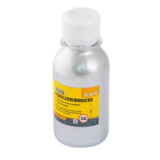 Алюминиевая порошковая краска MASTERTOOL (серебрянка) 50 г, фото  | SNABZHENIE.com.ua