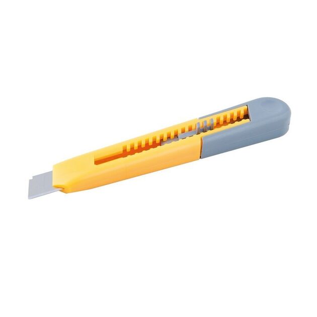 Нож MASTERTOOL 18 мм с кнопочным фиксатором, ABS пластик 17-0321, фото  | SNABZHENIE.com.ua