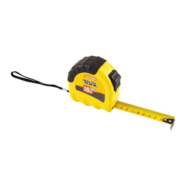 Рулетка MASTERTOOL Shiftlock 10 м, 25 мм, нейлоновое покрытие, фото  | SNABZHENIE.com.ua
