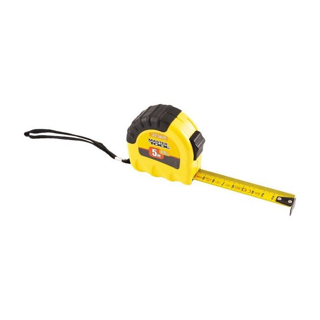 Рулетка MASTERTOOL Shiftlock 5 м 19 мм нейлоновое покрытие, фото  | SNABZHENIE.com.ua
