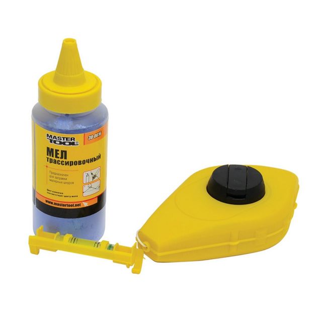 Шнур разметочный MASTERTOOL 30 м с мелом и уровнем 30-0641, фото  | SNABZHENIE.com.ua