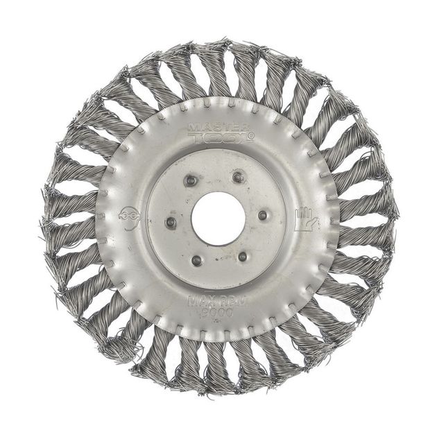 Щетка дисковая MASTERTOOL 150х22,23 мм из плетеной проволоки 19-9015, фото , изображение 2 | SNABZHENIE.com.ua