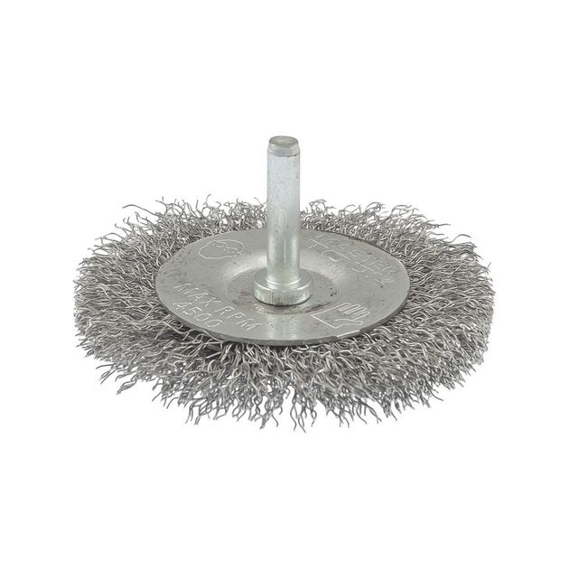 Щетка дисковая MASTERTOOL 75 мм из рифленой проволоки 1/4 19-9807, фото , изображение 2 | SNABZHENIE.com.ua