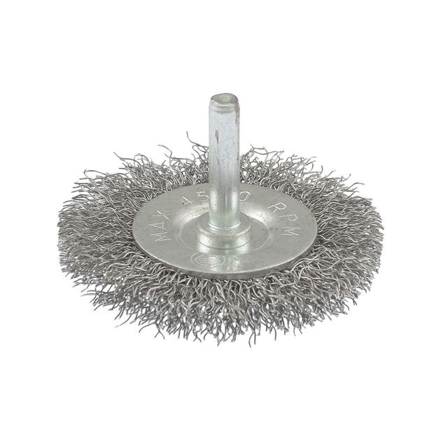 Щетка дисковая MASTERTOOL 60 мм рифленая проволока 1/4 19-9806, фото , изображение 2 | SNABZHENIE.com.ua