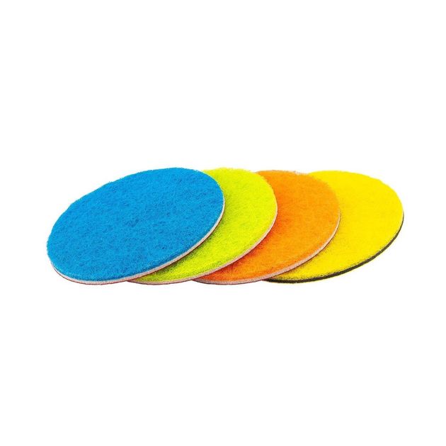 Шлифовальные круги MASTERTOOL Скотч Брайт 100 мм (240/320/600/1000) 4 шт, фото  | SNABZHENIE.com.ua
