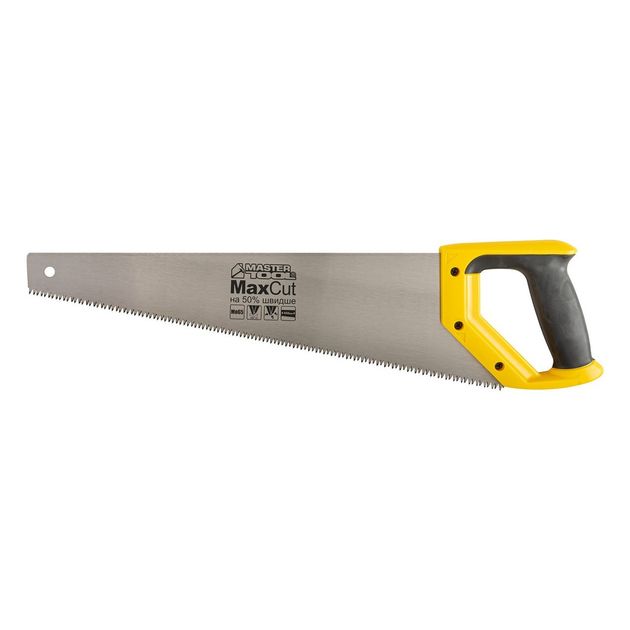 Ножовка MASTERTOOL 450 мм 7TPI MAX CUT каленый зуб 3-D заточка, фото  | SNABZHENIE.com.ua