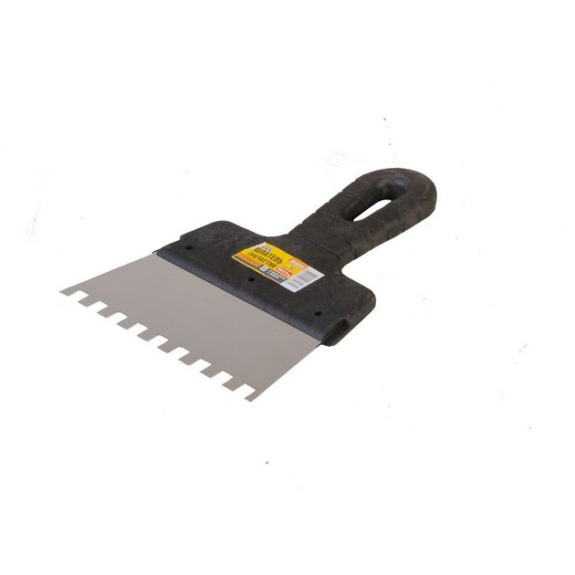 Шпатель зубчатый MASTERTOOL 150x8 мм 19-6815, фото  | SNABZHENIE.com.ua