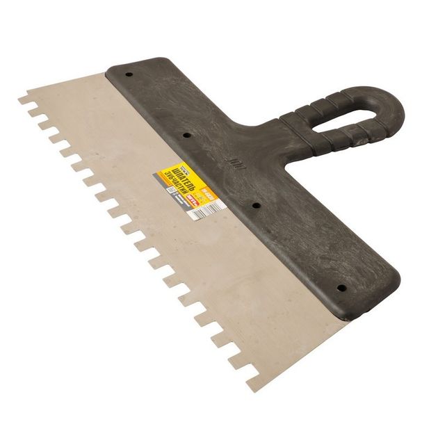 Шпатель зубчатий MASTERTOOL 300х8х8 мм 19-6830, фото  | SNABZHENIE.com.ua