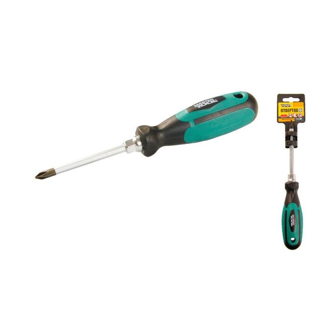 Отвёртка крестовая MASTERTOOL РН1х75 мм усиленная, фото  | SNABZHENIE.com.ua
