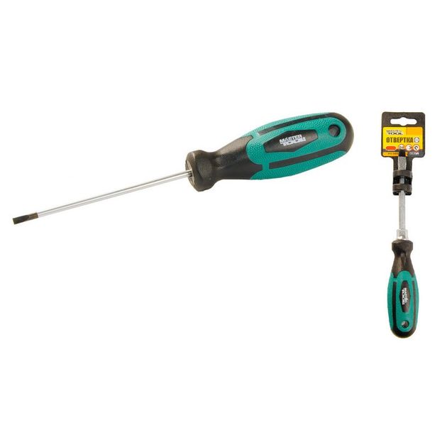 Отвёртка плоская MASTERTOOL SL3х75 мм усиленная, фото  | SNABZHENIE.com.ua