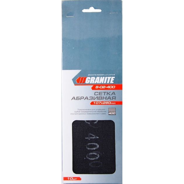 Сетка абразивная GRANITE 400 зерно 107х280 мм 10 шт 8-02-400, фото  | SNABZHENIE.com.ua