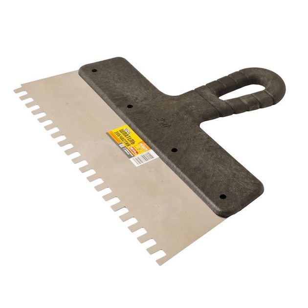 Шпатель зубчатый MASTERTOOL 250х6 мм 19-6625, фото  | SNABZHENIE.com.ua