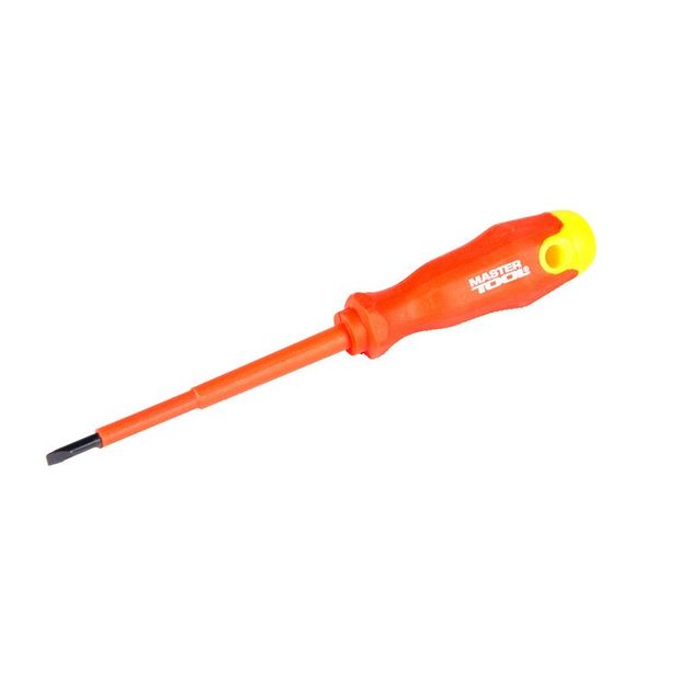 Отвёртка диэлектрическая плоская MASTERTOOL 4х100 мм 1000 В, фото  | SNABZHENIE.com.ua