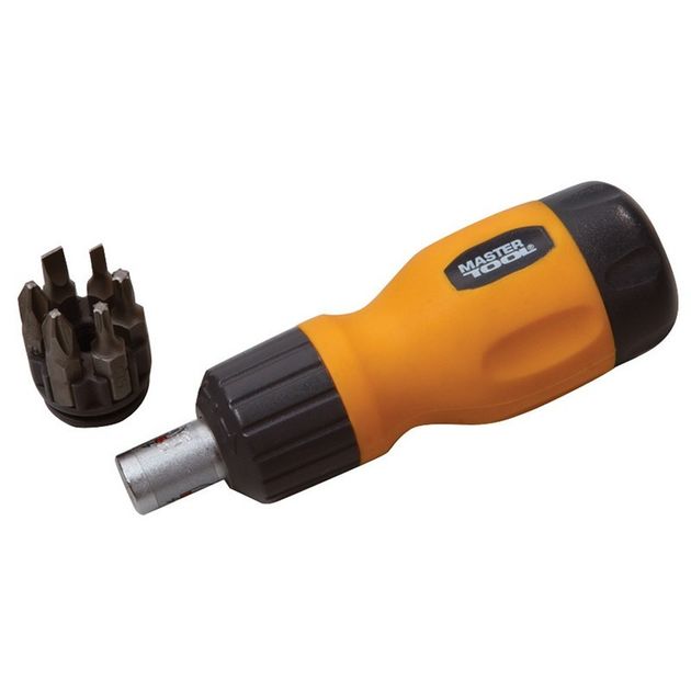 Отвертка MASTERTOOL с трещоткой и 6 насадками 40-0517, фото  | SNABZHENIE.com.ua
