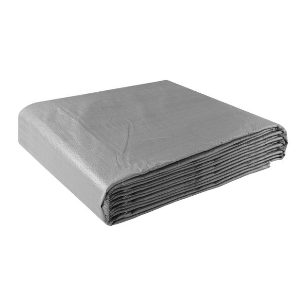 Тент MASTERTOOL 5x8 м, 110 г/м², серебряный, 79-7508, фото  | SNABZHENIE.com.ua