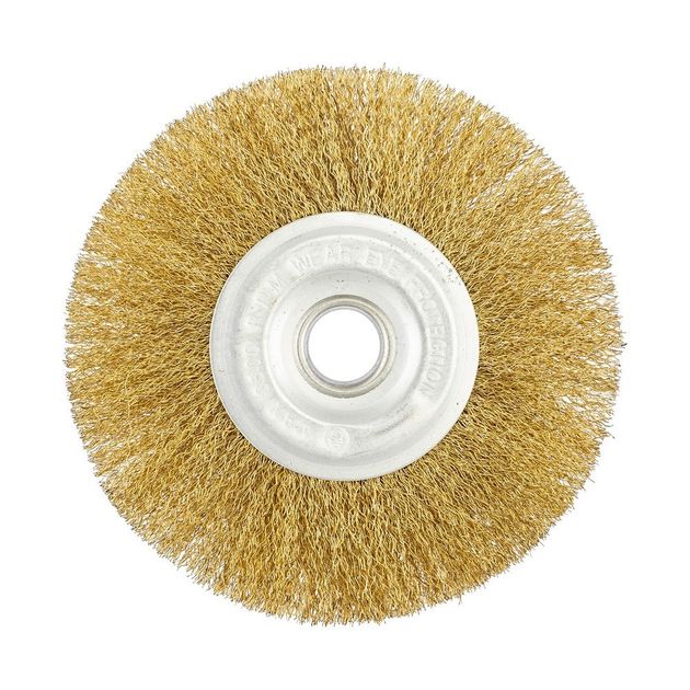 Щетка дисковая MASTERTOOL 180х22,23 мм из латунной проволоки 19-9118, фото , изображение 2 | SNABZHENIE.com.ua