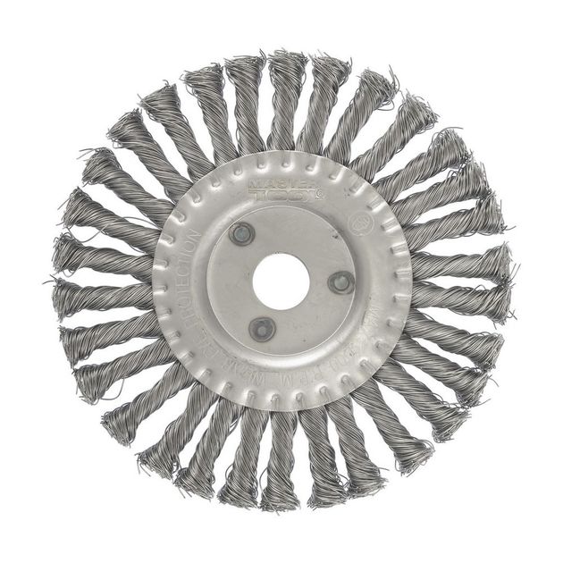 Щітка дискова MASTERTOOL з плетеної проволоки 180х22,23 мм 19-9018, фото , зображення 2 | SNABZHENIE.com.ua