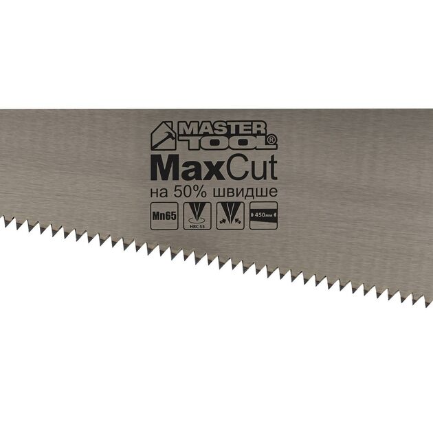 Ножовка столярная MASTERTOOL 450 мм 4TPI MAX CUT каленый зуб 14-2645, фото , изображение 2 | SNABZHENIE.com.ua Ножовка столярная MASTERTOOL 450 мм 4TPI MAX CUT каленый зуб 14-2645, фото , изображение 2 | SNABZHENIE.com.ua
