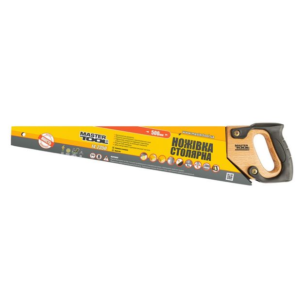 Ножовка MASTERTOOL 500 мм 7TPI с тефлоновым покрытием 14-2350, фото , изображение 3 | SNABZHENIE.com.ua Ножовка MASTERTOOL 500 мм 7TPI с тефлоновым покрытием 14-2350, фото , изображение 3 | SNABZHENIE.com.ua