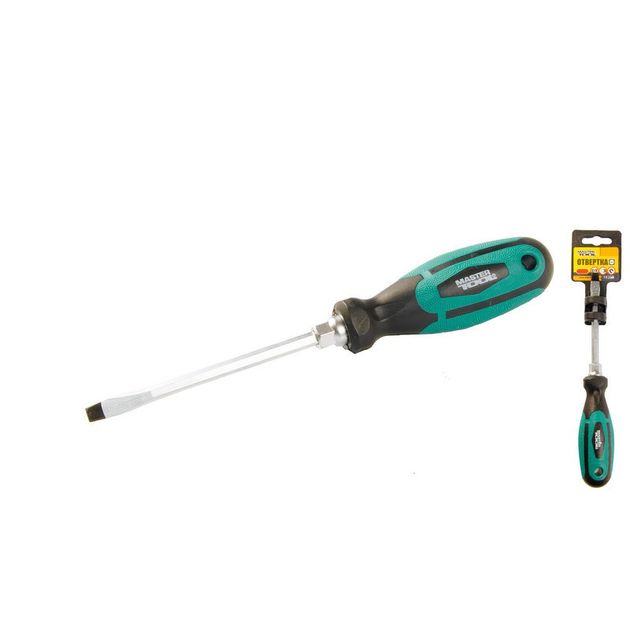 Отвёртка плоская MASTERTOOL SL5х100 мм 45-8510 усиленная, фото  | SNABZHENIE.com.ua