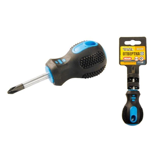 Отвёртка крестовая MASTERTOOL РН2 38 мм 48-5238, фото  | SNABZHENIE.com.ua