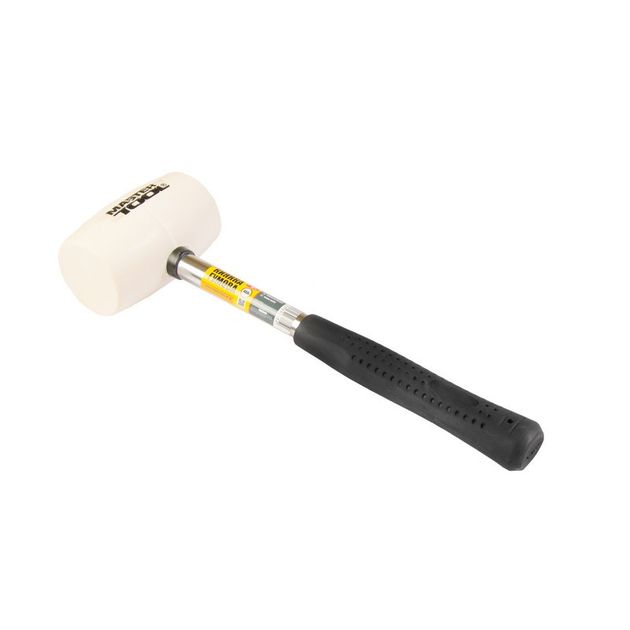 Киянка резиновая MASTERTOOL 60 мм, 450 г, металл, белая, 02-1312, фото  | SNABZHENIE.com.ua
