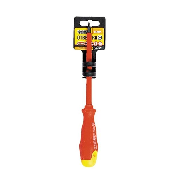 Отвёртка диэлектрическая MASTERTOOL SL5.5х125 мм 1000 В 47-0512, фото  | SNABZHENIE.com.ua
