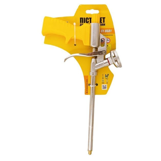 Пістолет для монтажної піни MASTERTOOL 320 мм металевий балоноприймач 81-8681, фото , зображення 2 | SNABZHENIE.com.ua