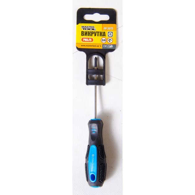 Отвёртка крестовая MASTERTOOL РН0х75 мм 48-5075, фото , изображение 2 | SNABZHENIE.com.ua Отвёртка крестовая MASTERTOOL РН0х75 мм 48-5075, фото , изображение 2 | SNABZHENIE.com.ua