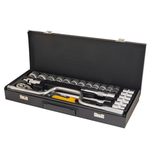 Набор торцевых насадок MASTERTOOL PROFI CrV 1/2" 10-32 мм, 24 шт., фото  | SNABZHENIE.com.ua