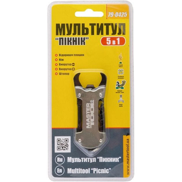 Мультитул MASTERTOOL Пікнік 5в1 79-0425, фото , зображення 2 | SNABZHENIE.com.ua Мультитул MASTERTOOL Пікнік 5в1 79-0425, фото , зображення 2 | SNABZHENIE.com.ua