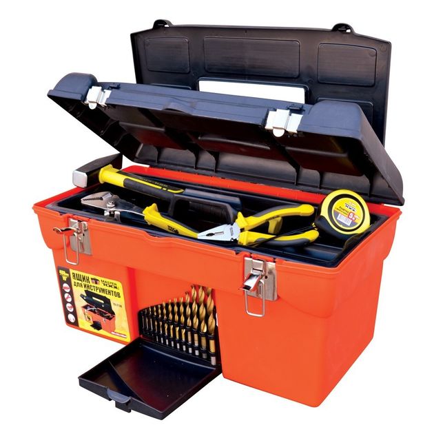 Ящик для инструмента MASTERTOOL 19 с металлическими замками 79-2106, фото  | SNABZHENIE.com.ua