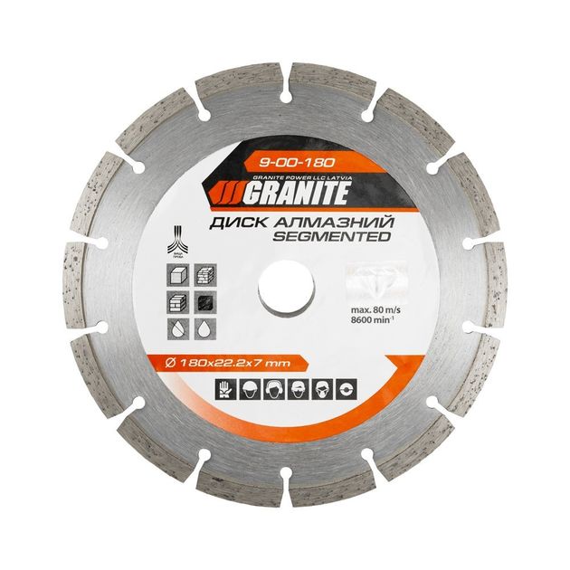 Диск алмазный GRANITE сегментированный 180 мм 9-00-180, фото  | SNABZHENIE.com.ua