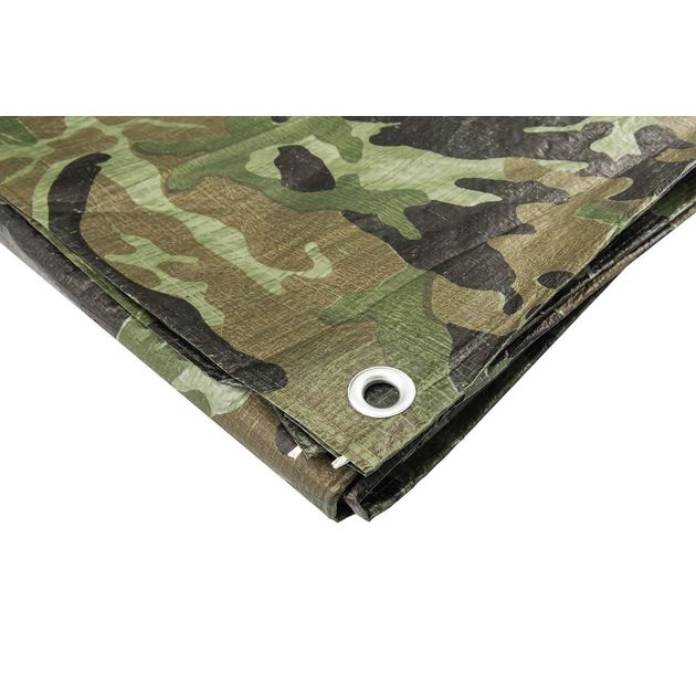 Тент MASTERTOOL 4х6 м 90 г/м² камуфляж 79-8406, фото , изображение 2 | SNABZHENIE.com.ua Тент MASTERTOOL 4х6 м 90 г/м² камуфляж 79-8406, фото , изображение 2 | SNABZHENIE.com.ua