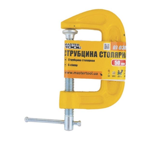 Струбцина MASTERTOOL тип G 50 мм 07-0305, фото , изображение 2 | SNABZHENIE.com.ua